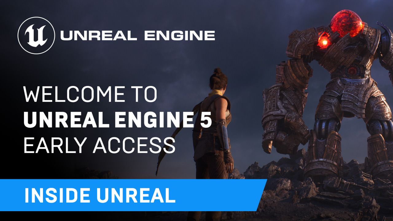 Download an Unreal Engine 5 Early Access game starter kit featuring a small robot